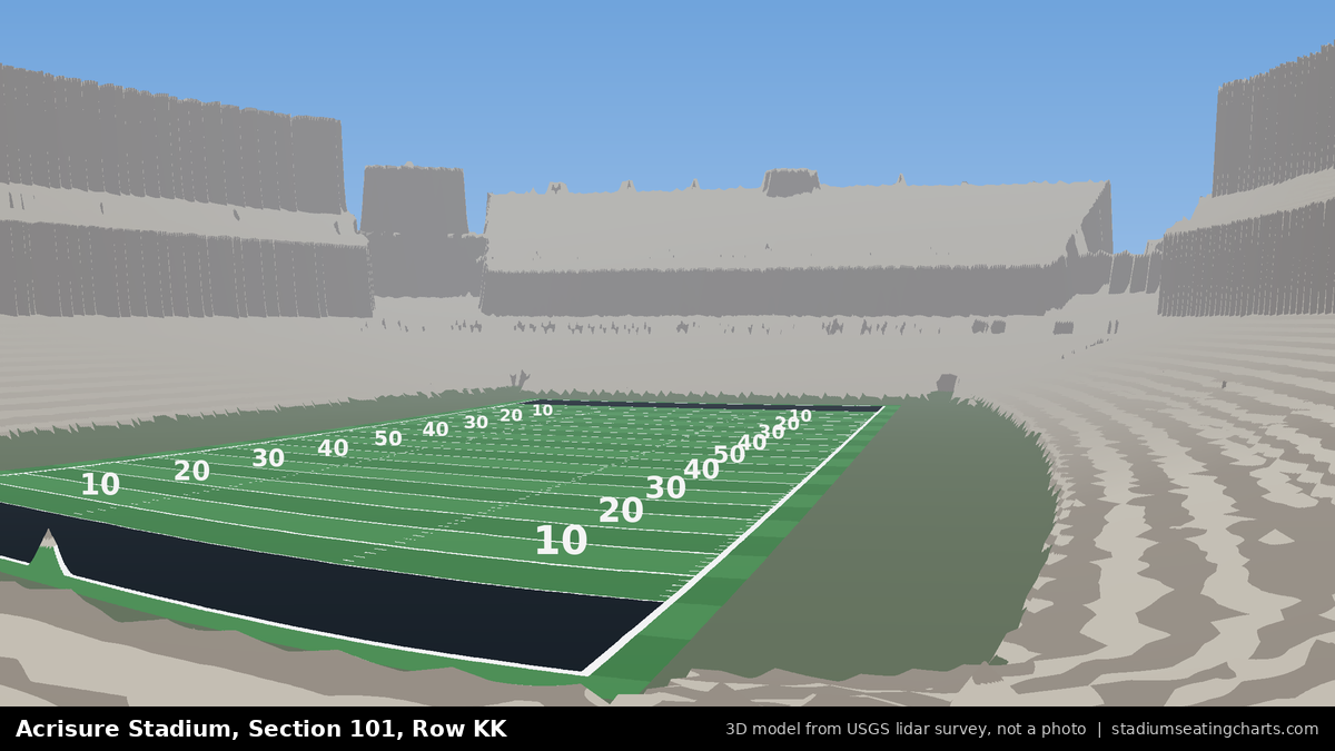 View from Acrisure Stadium Section 101, Row KK, looking toward the field