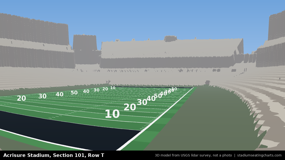 View from Acrisure Stadium Section 101, Row T, looking toward the field