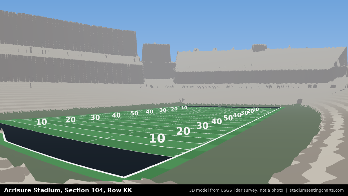 View from Acrisure Stadium Section 104, Row KK, looking toward the field