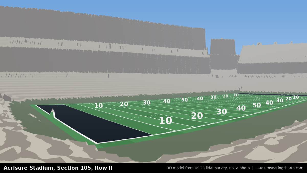 View from Acrisure Stadium Section 105, Row II, looking toward the field