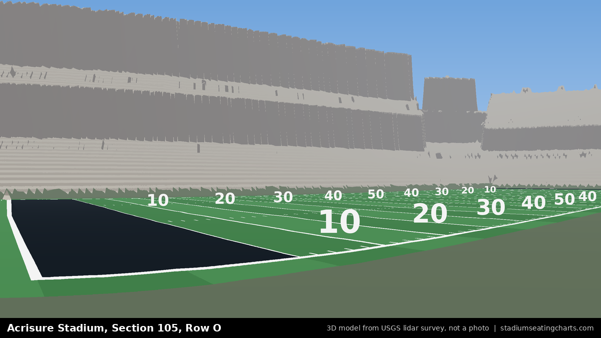 View from Acrisure Stadium Section 105, Row O, looking toward the field