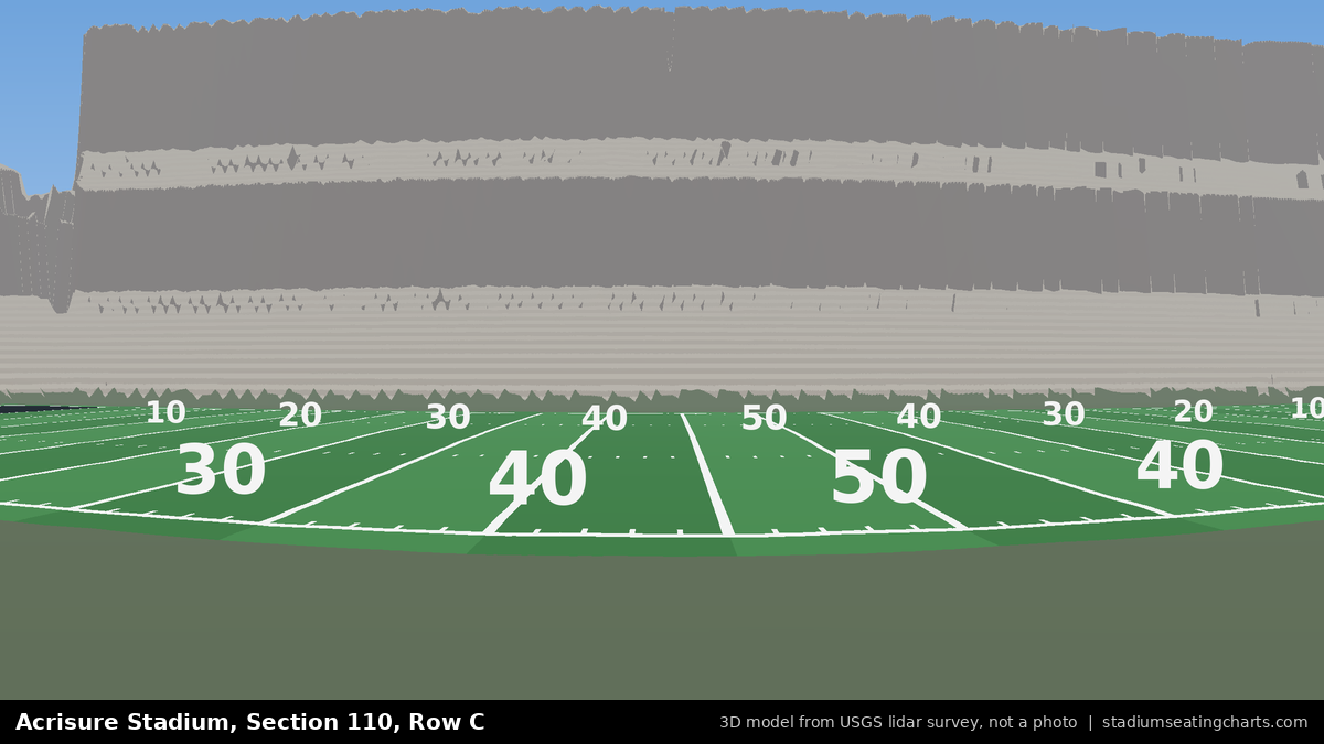 View from Acrisure Stadium Section 110, Row C, looking toward the field