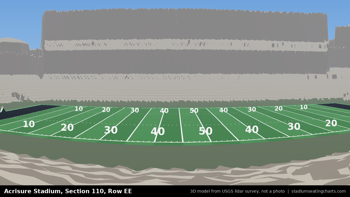 View from Acrisure Stadium Section 110, Row EE, looking toward the field