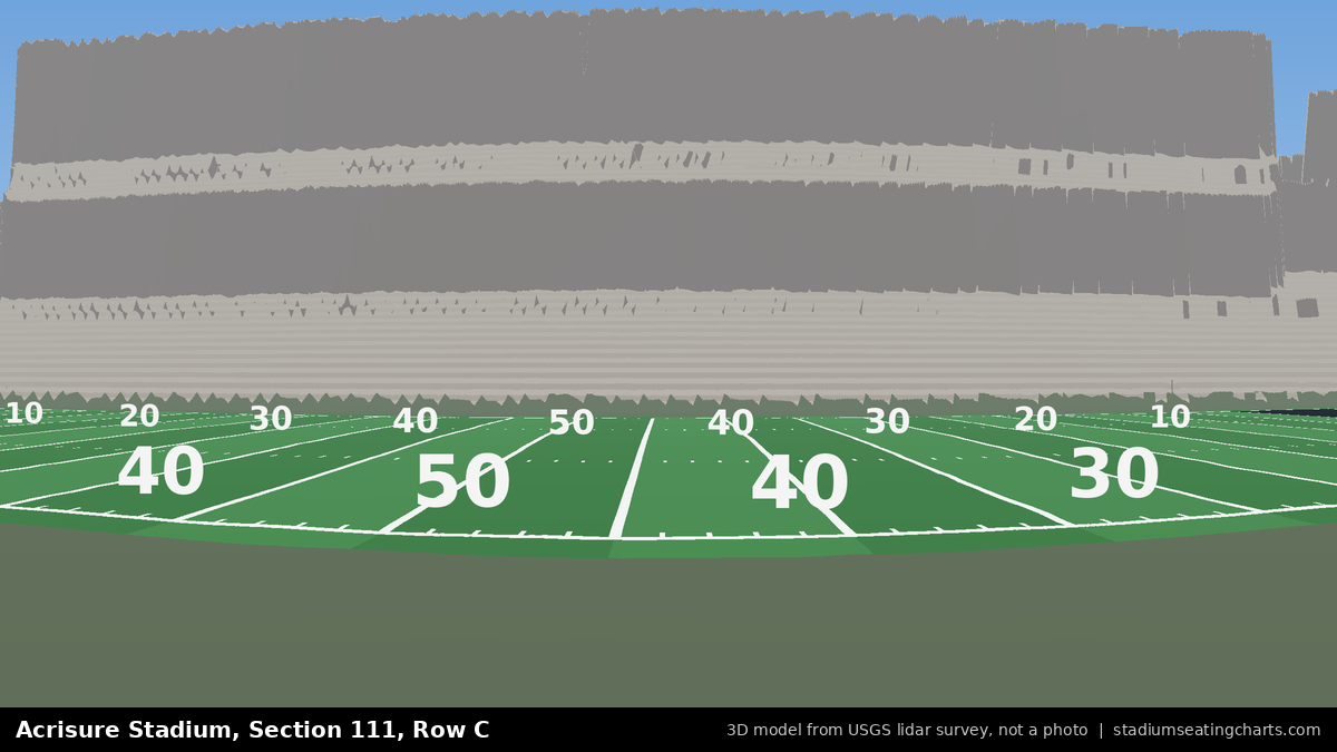 View from Acrisure Stadium Section 111, Row C, looking toward the field