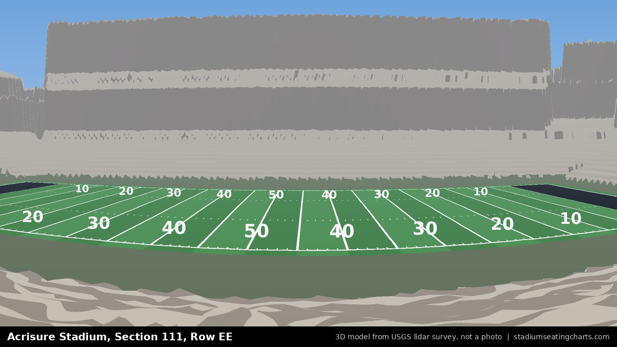 View from Acrisure Stadium Section 111, Row EE, looking toward the field