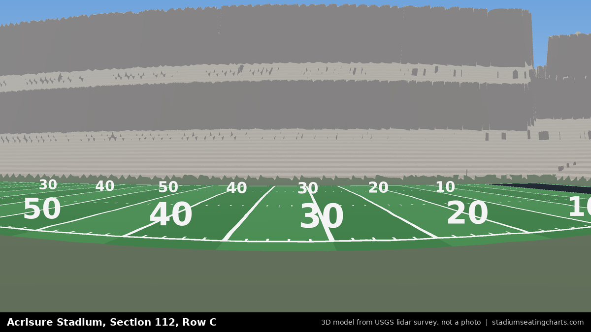 View from Acrisure Stadium Section 112, Row C, looking toward the field