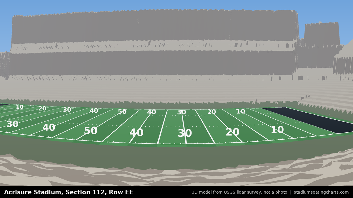View from Acrisure Stadium Section 112, Row EE, looking toward the field