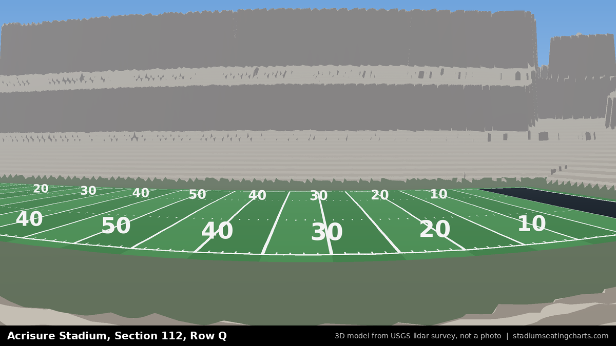 View from Acrisure Stadium Section 112, Row Q, looking toward the field