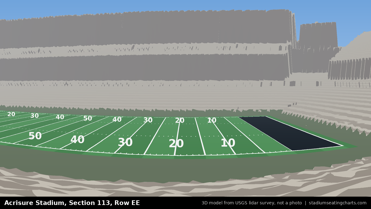 View from Acrisure Stadium Section 113, Row EE, looking toward the field