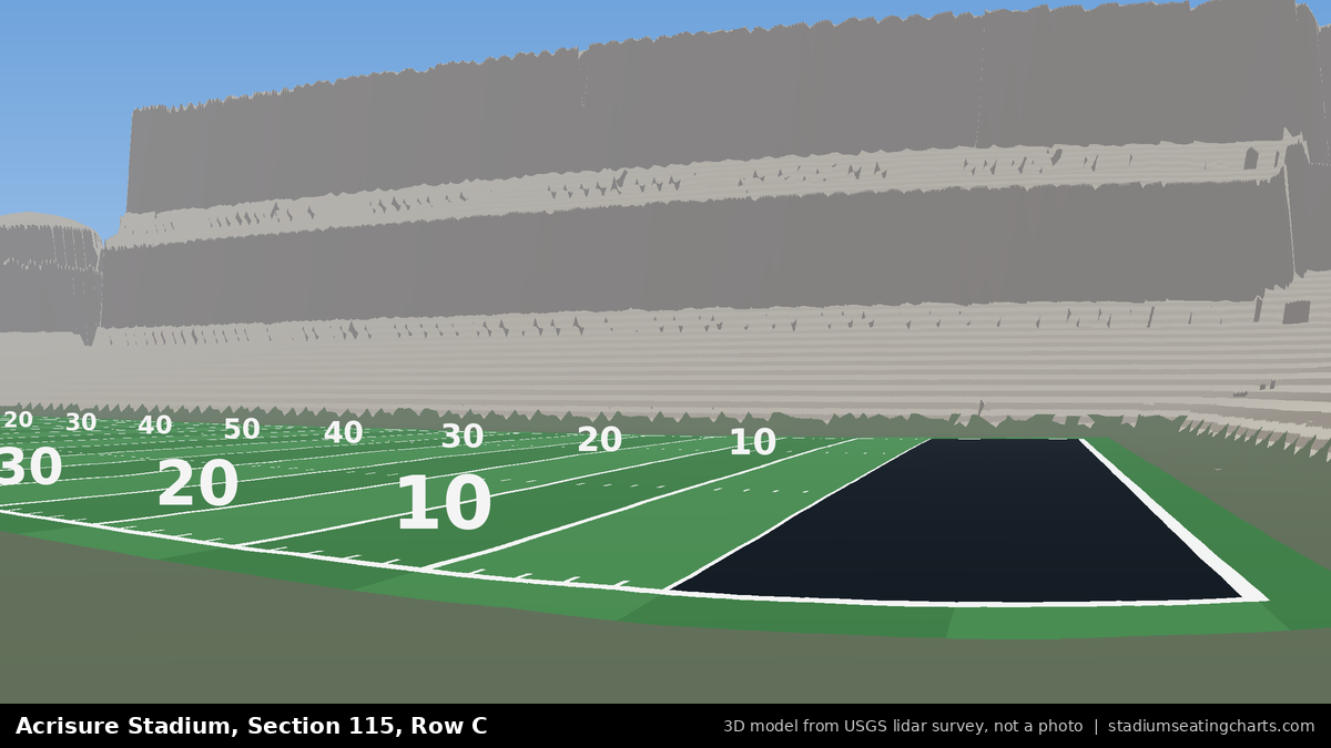 View from Acrisure Stadium Section 115, Row C, looking toward the field