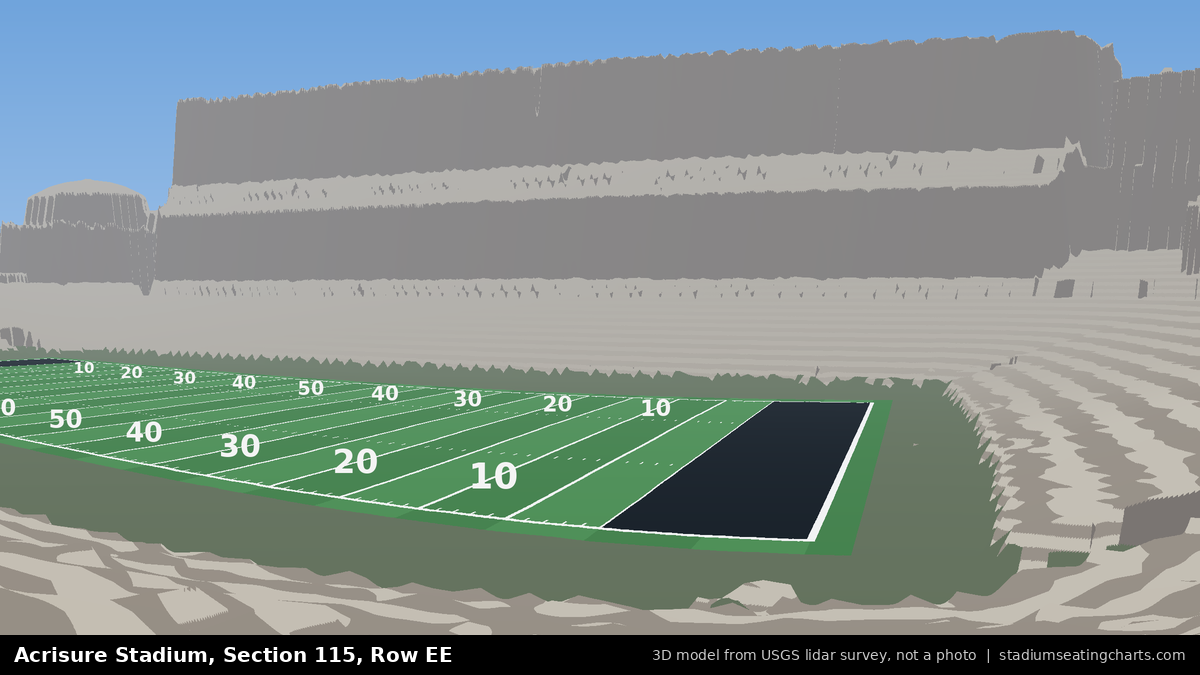 View from Acrisure Stadium Section 115, Row EE, looking toward the field