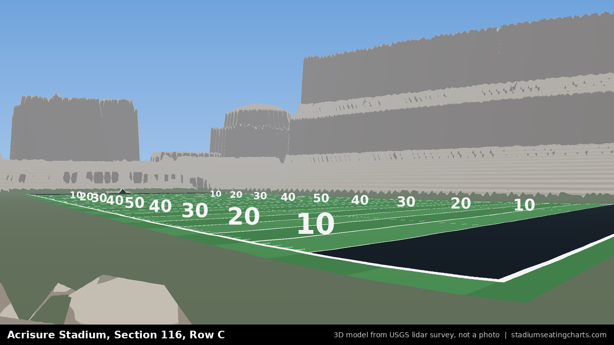 View from Acrisure Stadium Section 116, Row C, looking toward the field