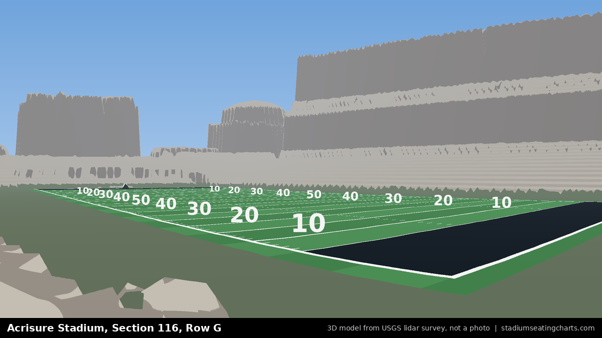 View from Acrisure Stadium Section 116, Row G, looking toward the field