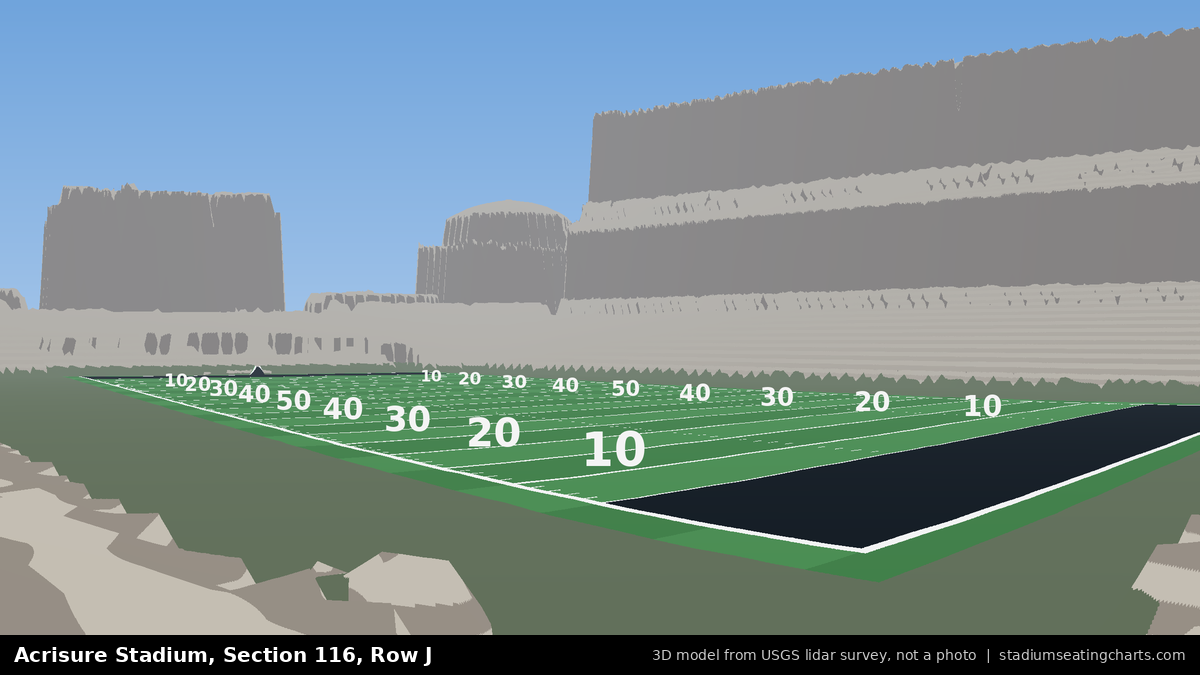 View from Acrisure Stadium Section 116, Row J, looking toward the field