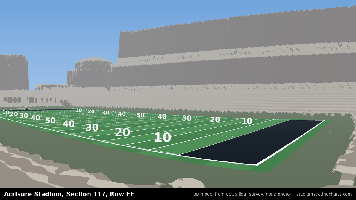 View from Acrisure Stadium Section 117, Row EE, looking toward the field