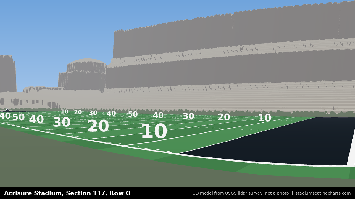 View from Acrisure Stadium Section 117, Row O, looking toward the field