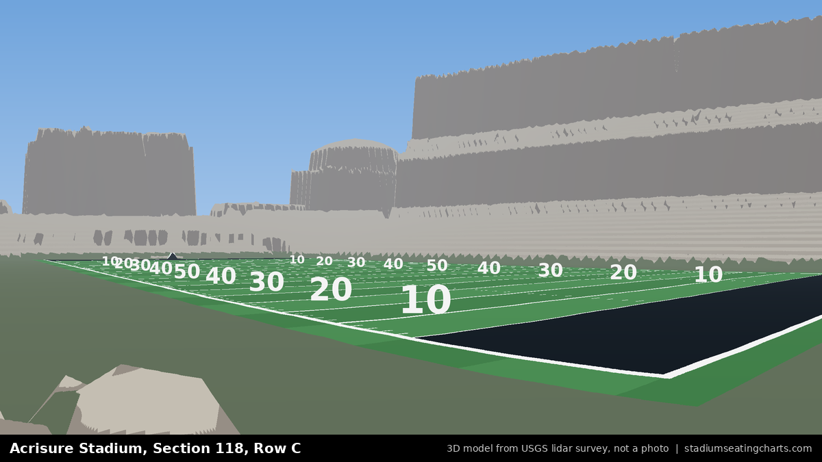 View from Acrisure Stadium Section 118, Row C, looking toward the field