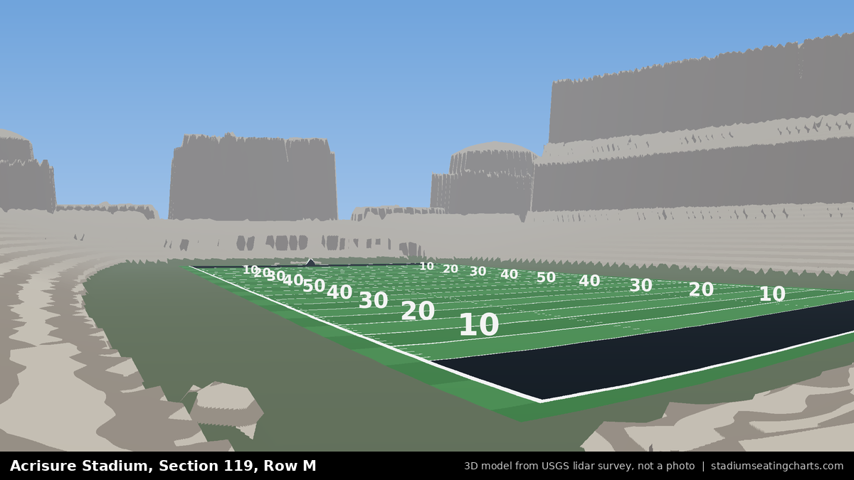 View from Acrisure Stadium Section 119, Row M, looking toward the field