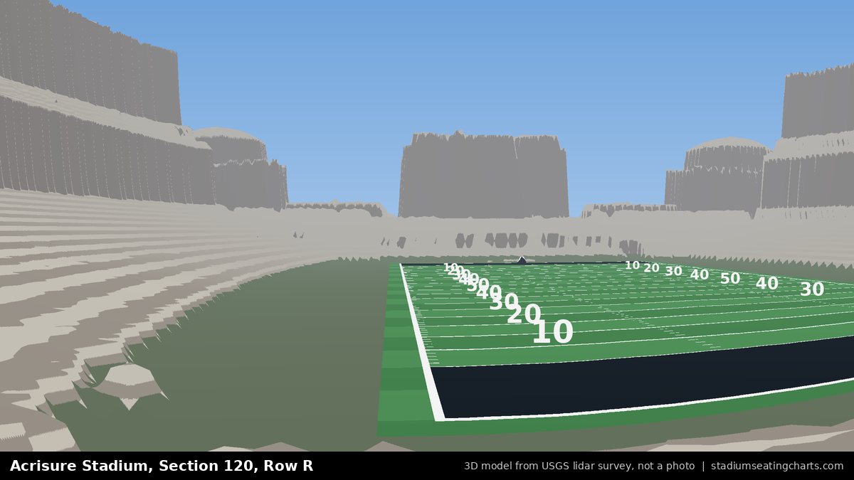 View from Acrisure Stadium Section 120, Row R, looking toward the field