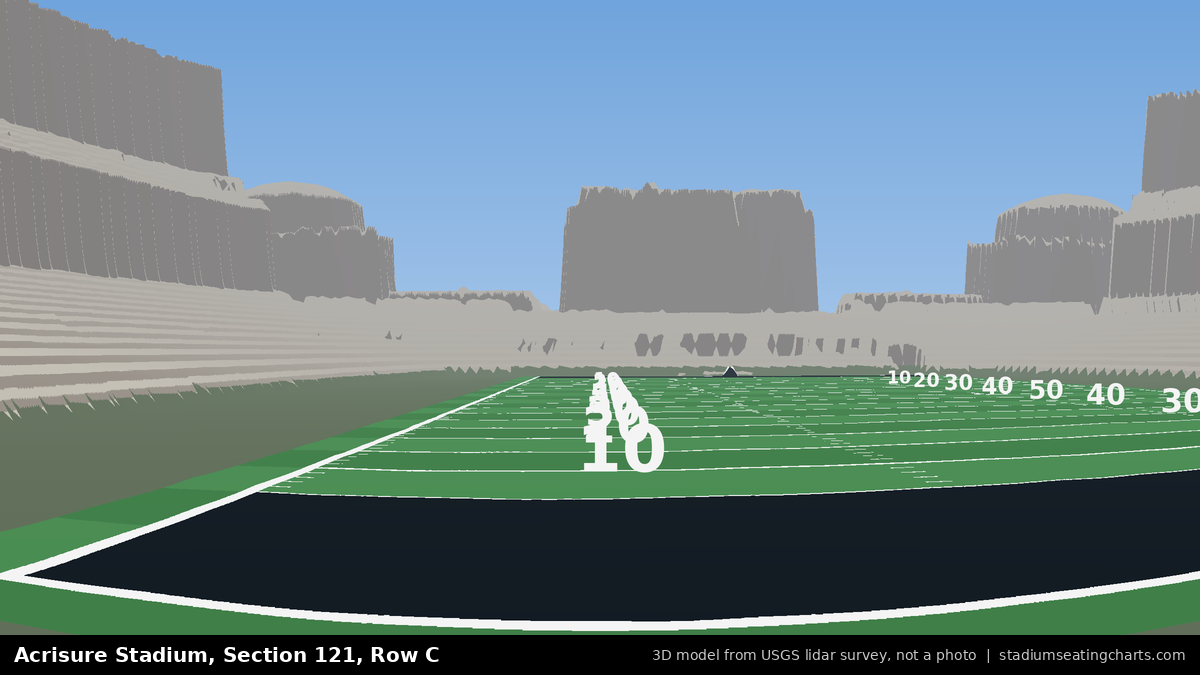 View from Acrisure Stadium Section 121, Row C, looking toward the field