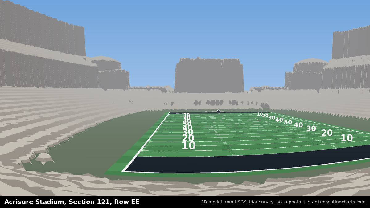View from Acrisure Stadium Section 121, Row EE, looking toward the field