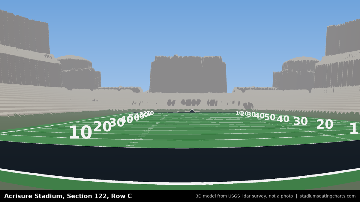 View from Acrisure Stadium Section 122, Row C, looking toward the field