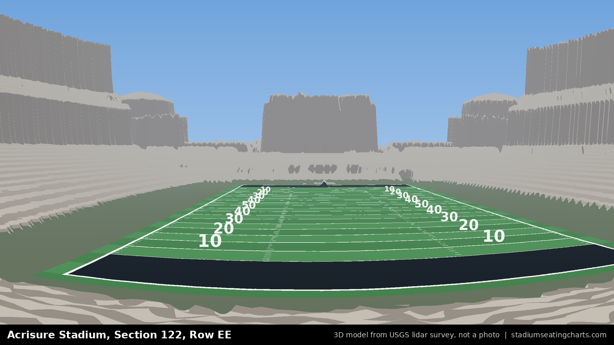 View from Acrisure Stadium Section 122, Row EE, looking toward the field
