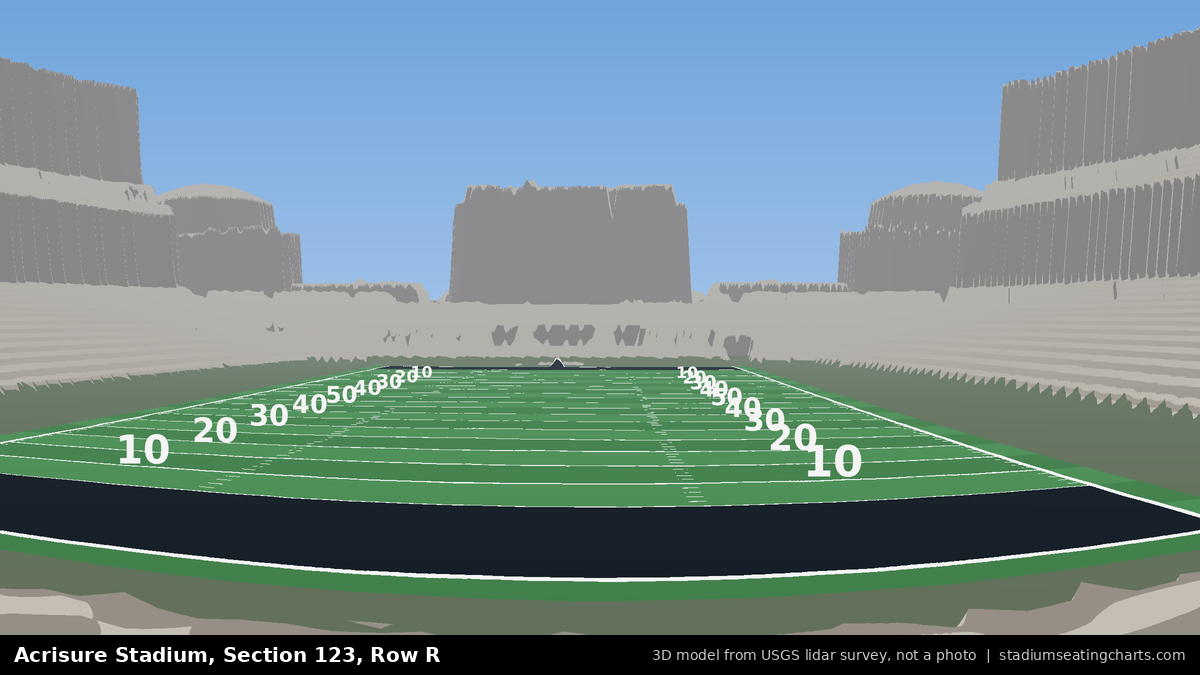 View from Acrisure Stadium Section 123, Row R, looking toward the field