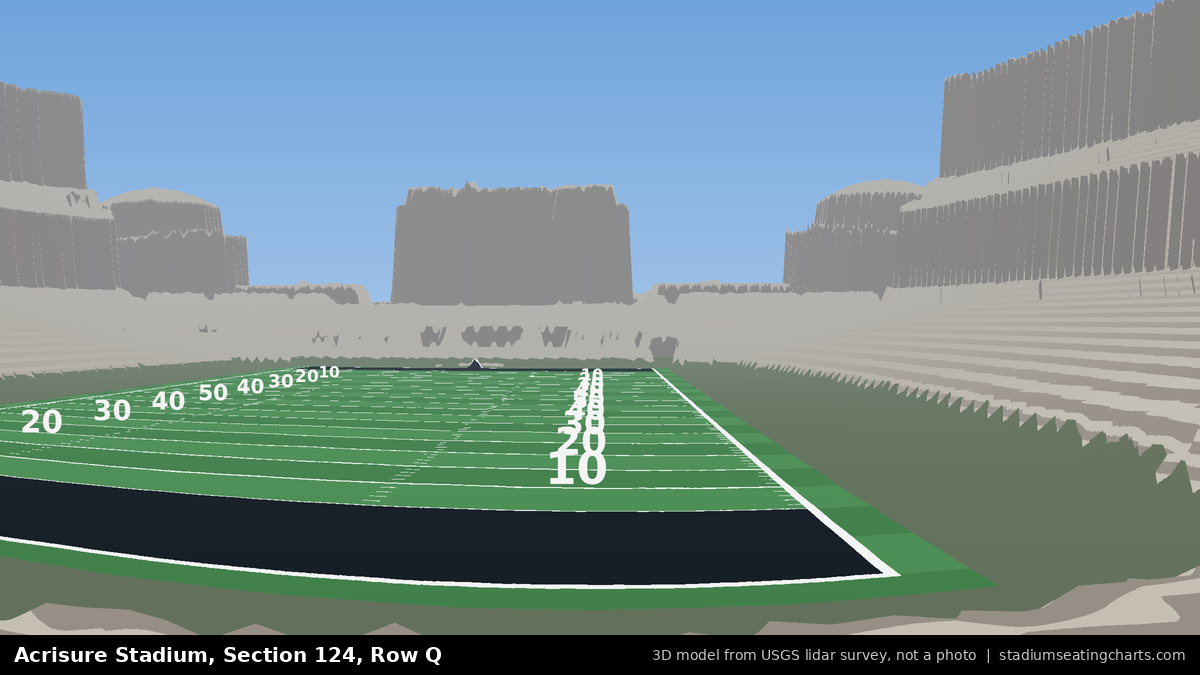 View from Acrisure Stadium Section 124, Row Q, looking toward the field