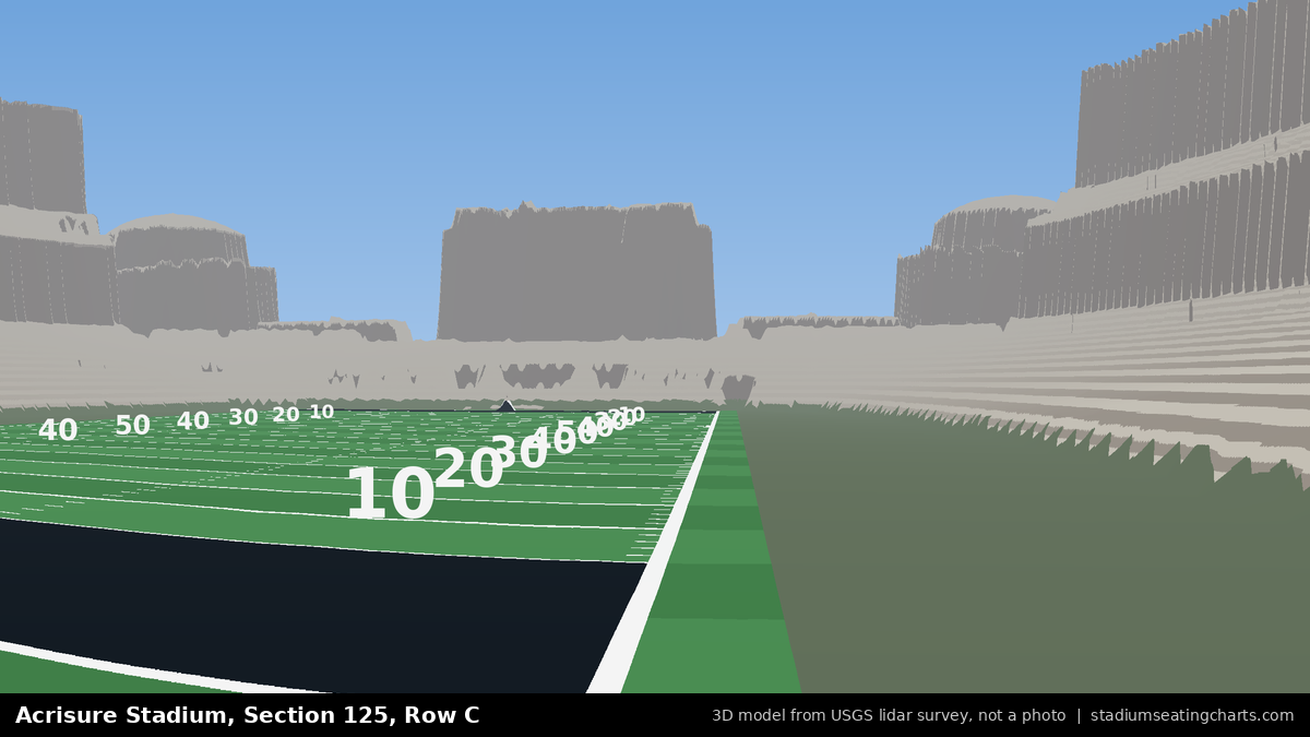 View from Acrisure Stadium Section 125, Row C, looking toward the field