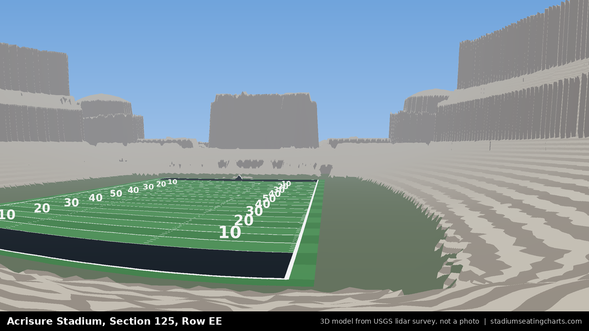 View from Acrisure Stadium Section 125, Row EE, looking toward the field