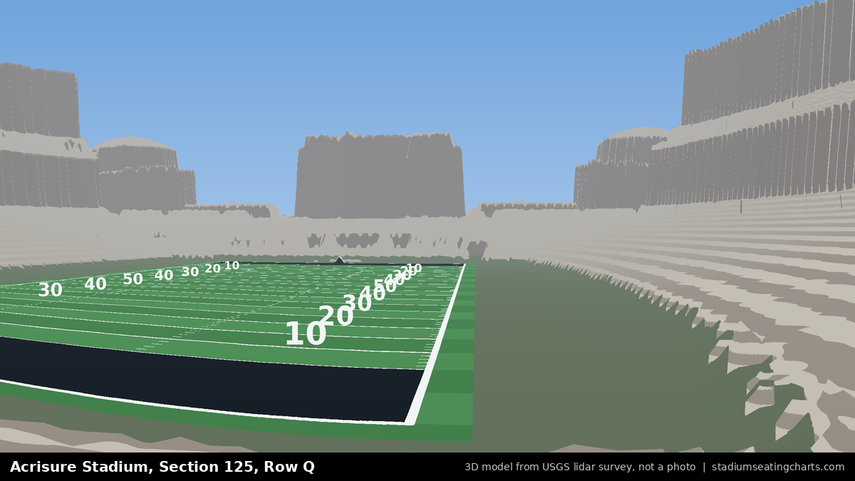 View from Acrisure Stadium Section 125, Row Q, looking toward the field