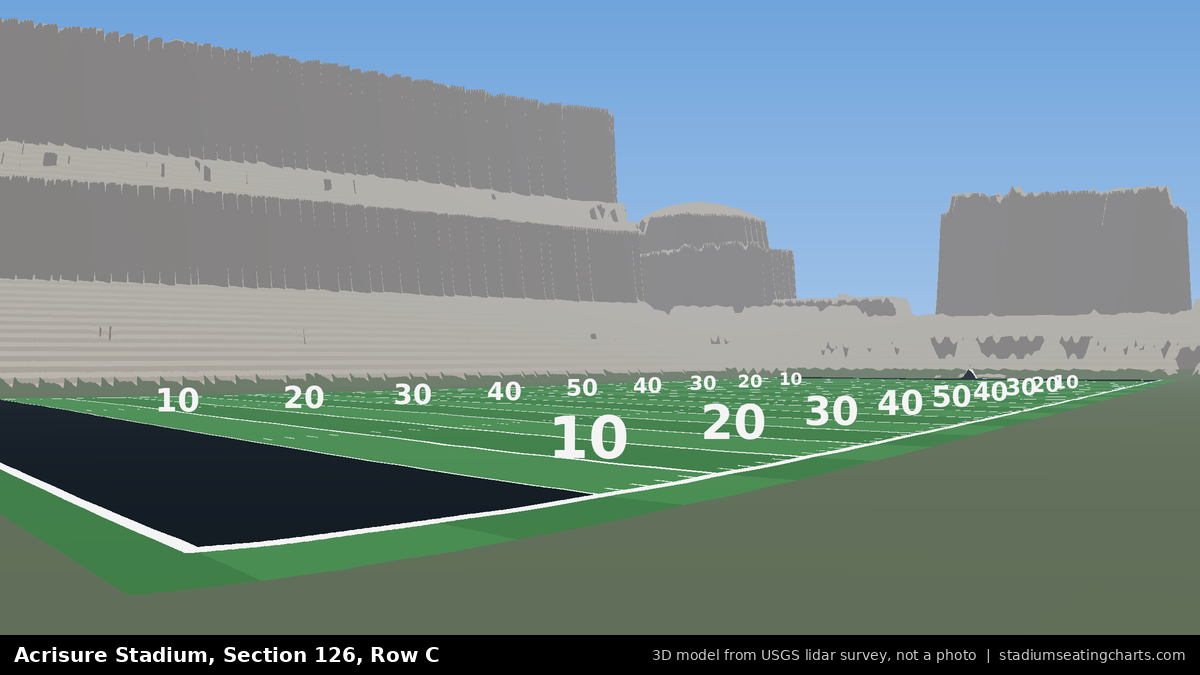 View from Acrisure Stadium Section 126, Row C, looking toward the field