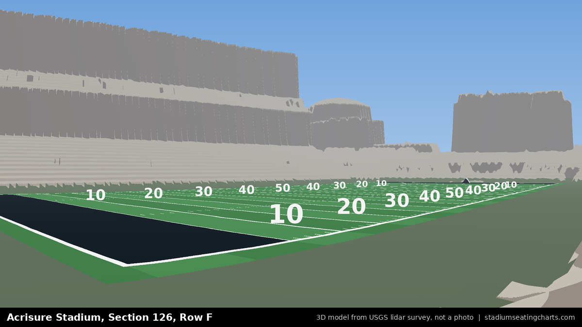 View from Acrisure Stadium Section 126, Row F, looking toward the field