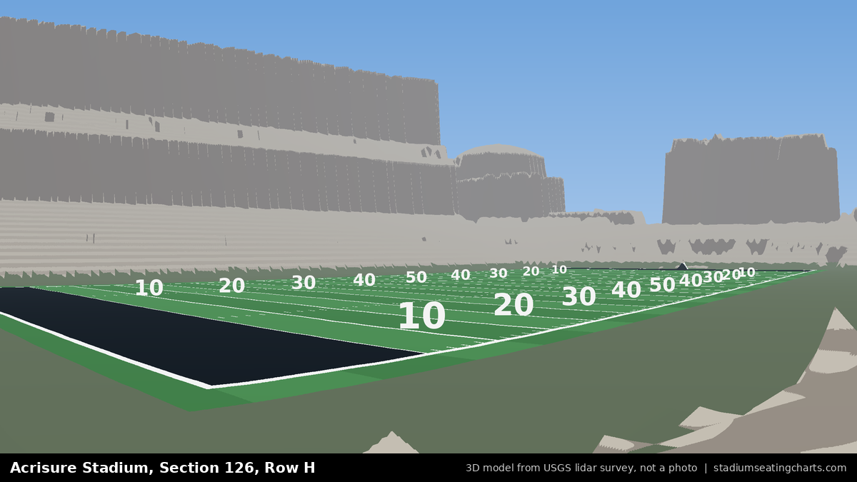 View from Acrisure Stadium Section 126, Row H, looking toward the field
