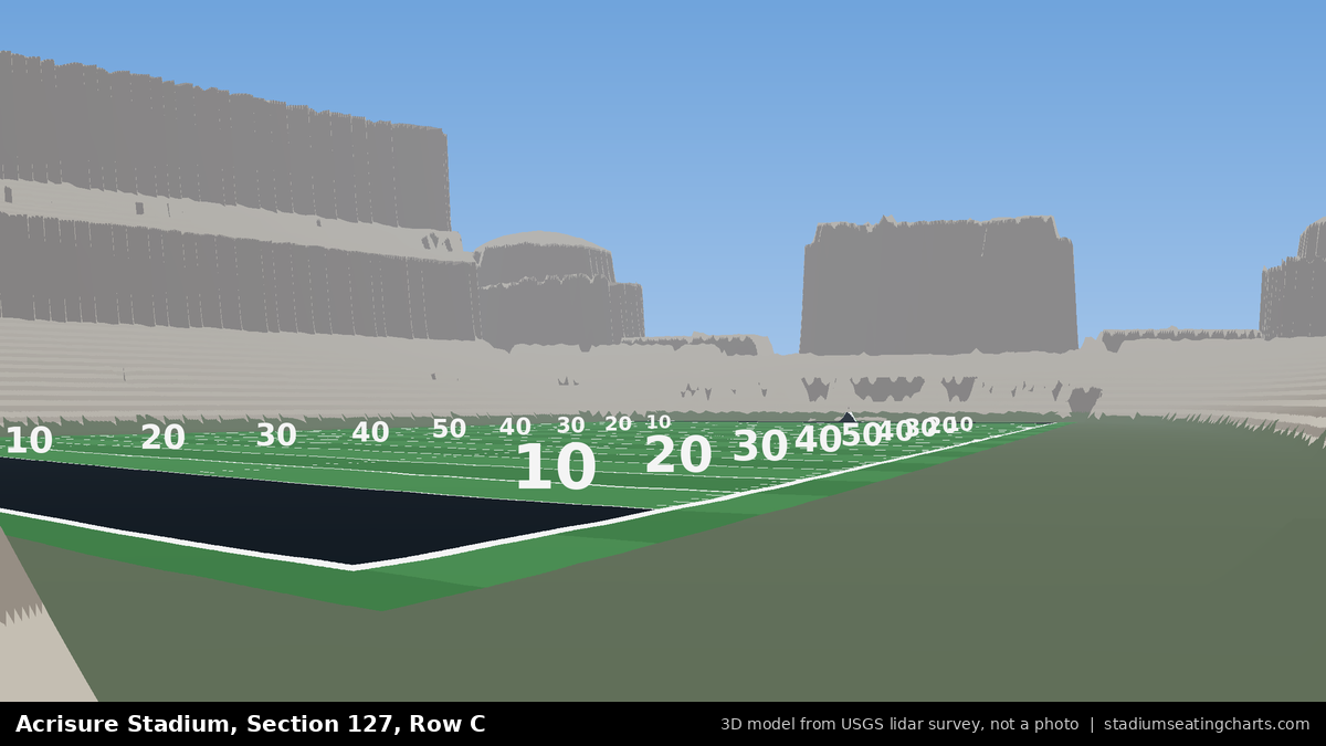 View from Acrisure Stadium Section 127, Row C, looking toward the field