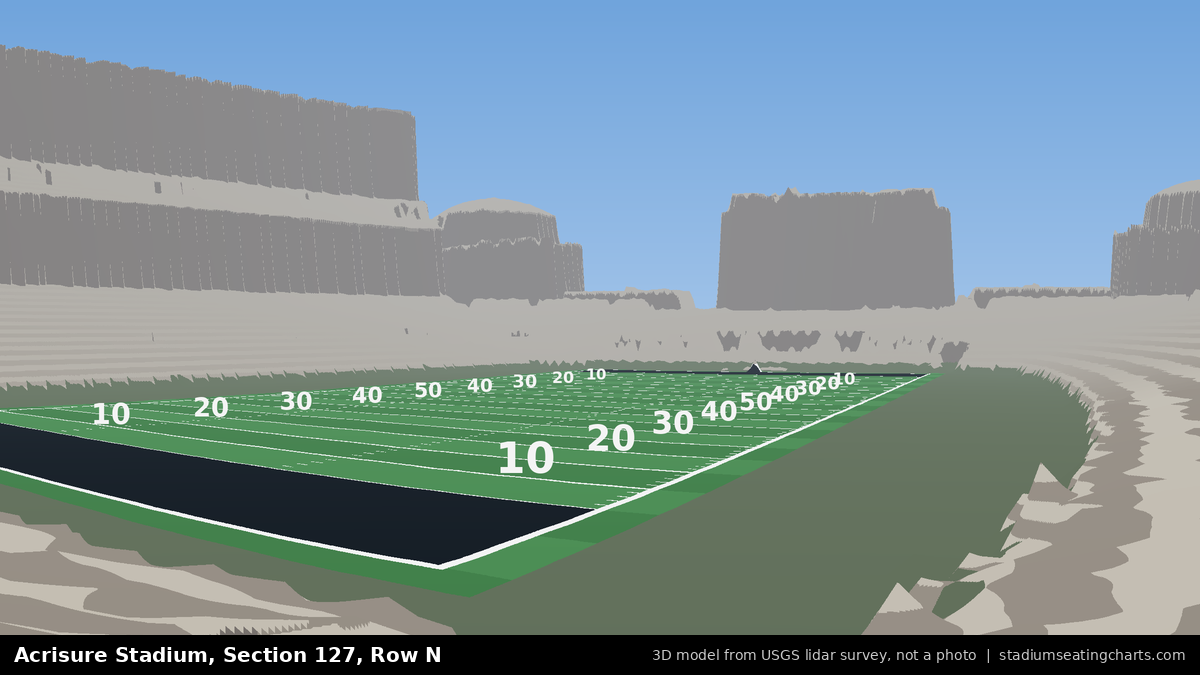 View from Acrisure Stadium Section 127, Row N, looking toward the field