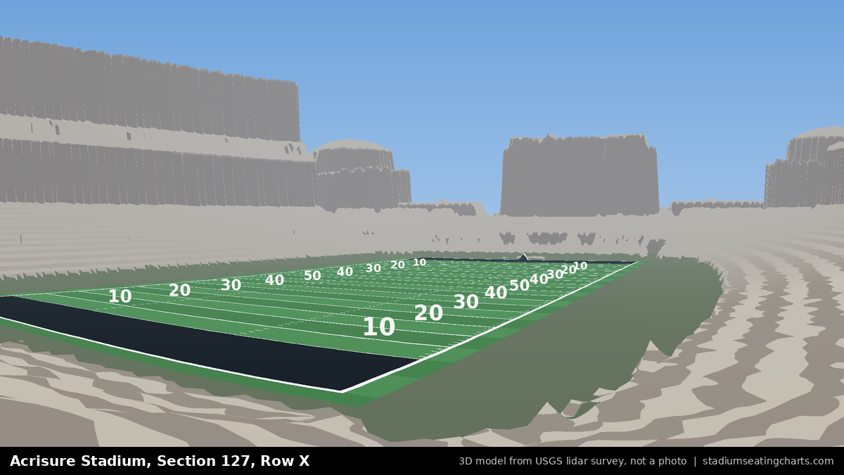View from Acrisure Stadium Section 127, Row X, looking toward the field
