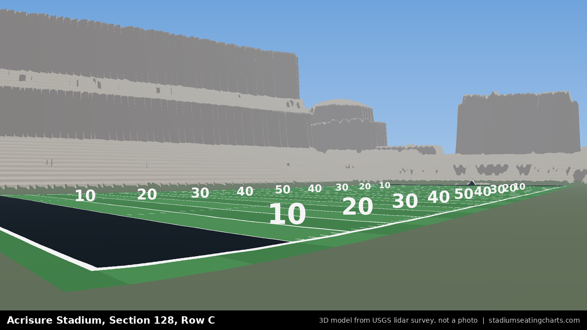 View from Acrisure Stadium Section 128, Row C, looking toward the field
