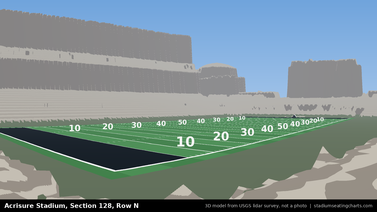 View from Acrisure Stadium Section 128, Row N, looking toward the field