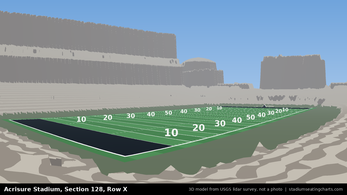 View from Acrisure Stadium Section 128, Row X, looking toward the field