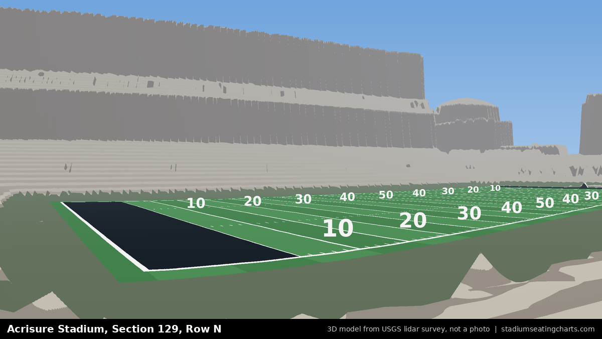 View from Acrisure Stadium Section 129, Row N, looking toward the field