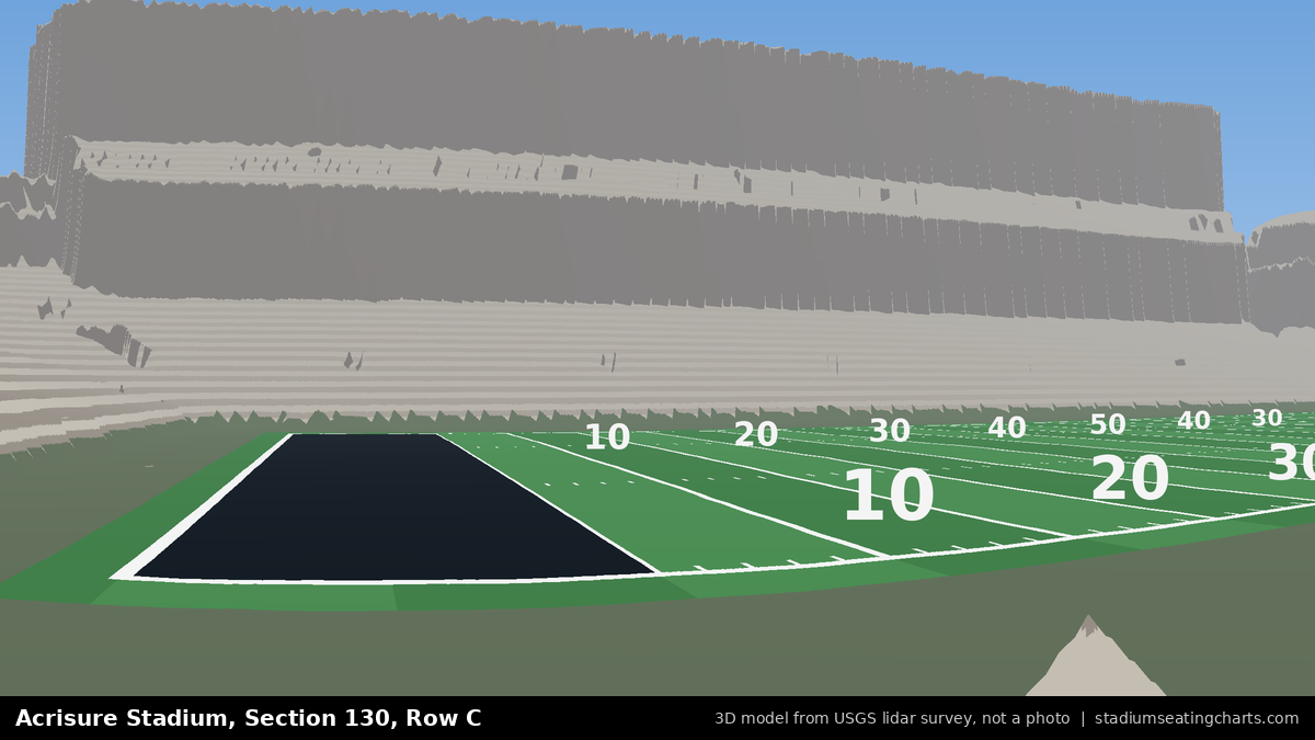 View from Acrisure Stadium Section 130, Row C, looking toward the field