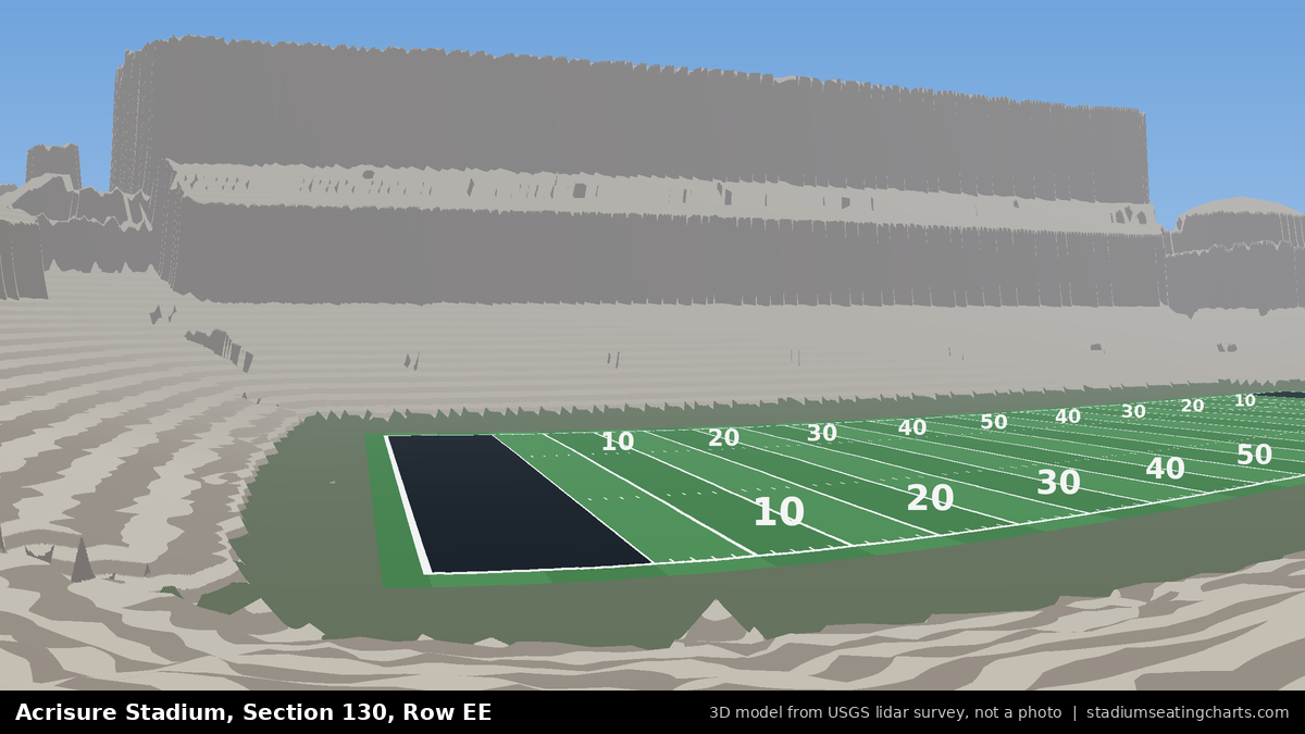 View from Acrisure Stadium Section 130, Row EE, looking toward the field