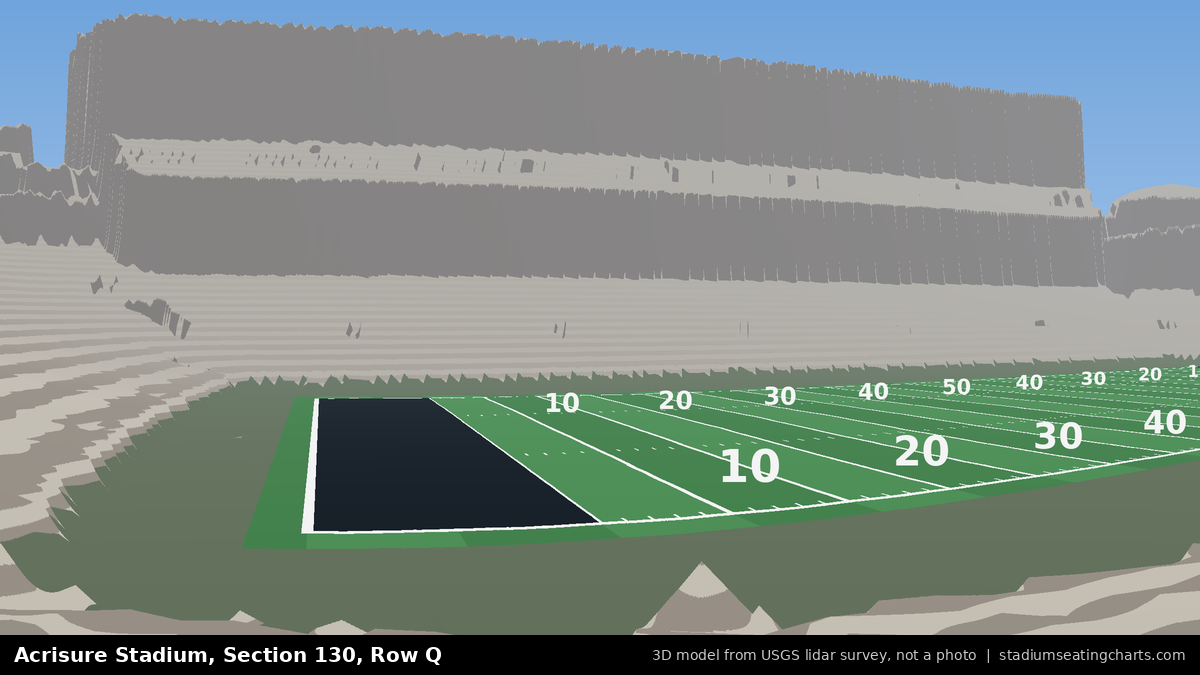 View from Acrisure Stadium Section 130, Row Q, looking toward the field