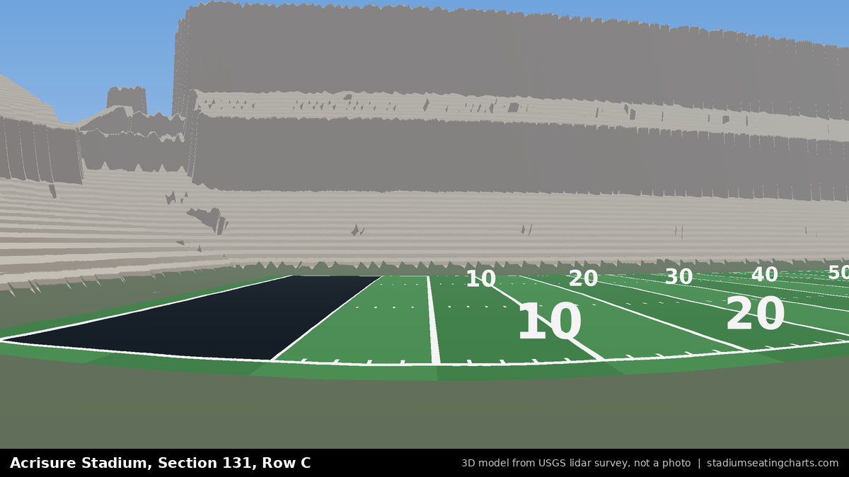View from Acrisure Stadium Section 131, Row C, looking toward the field