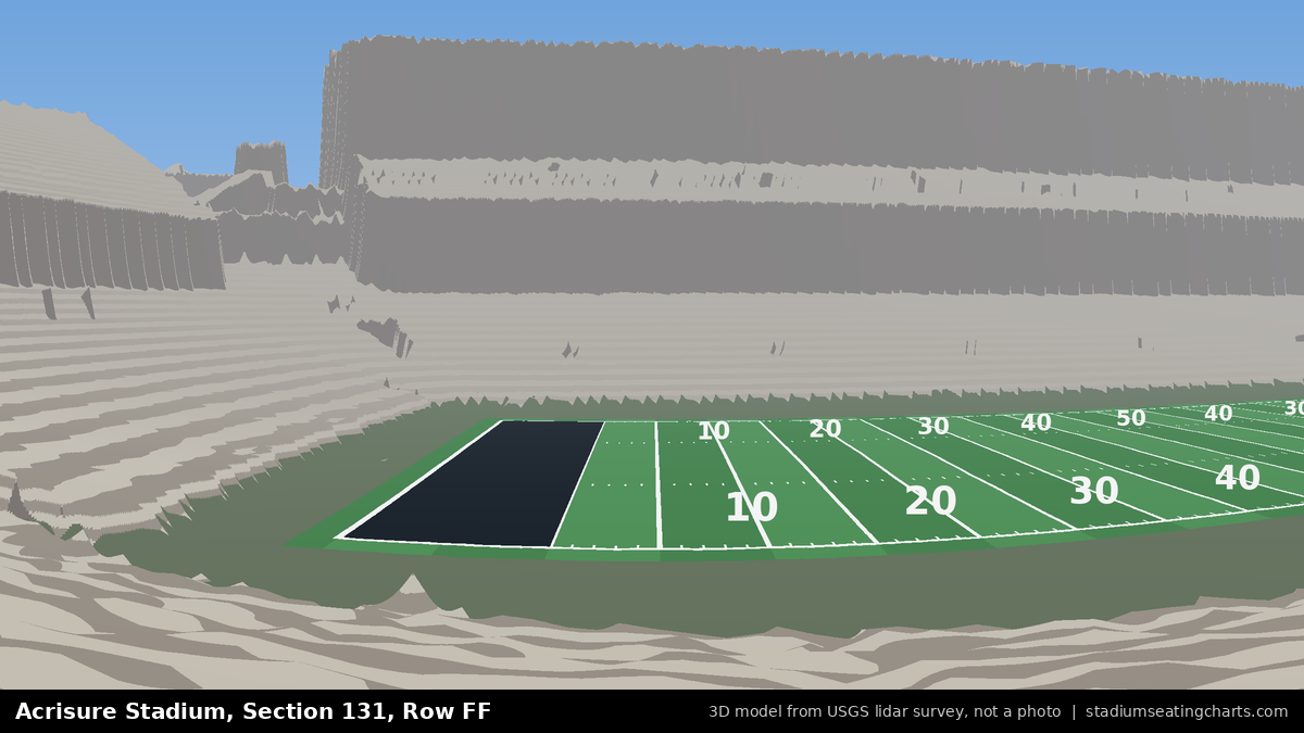 View from Acrisure Stadium Section 131, Row FF, looking toward the field