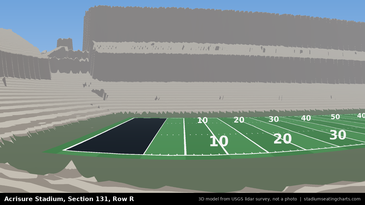 View from Acrisure Stadium Section 131, Row R, looking toward the field