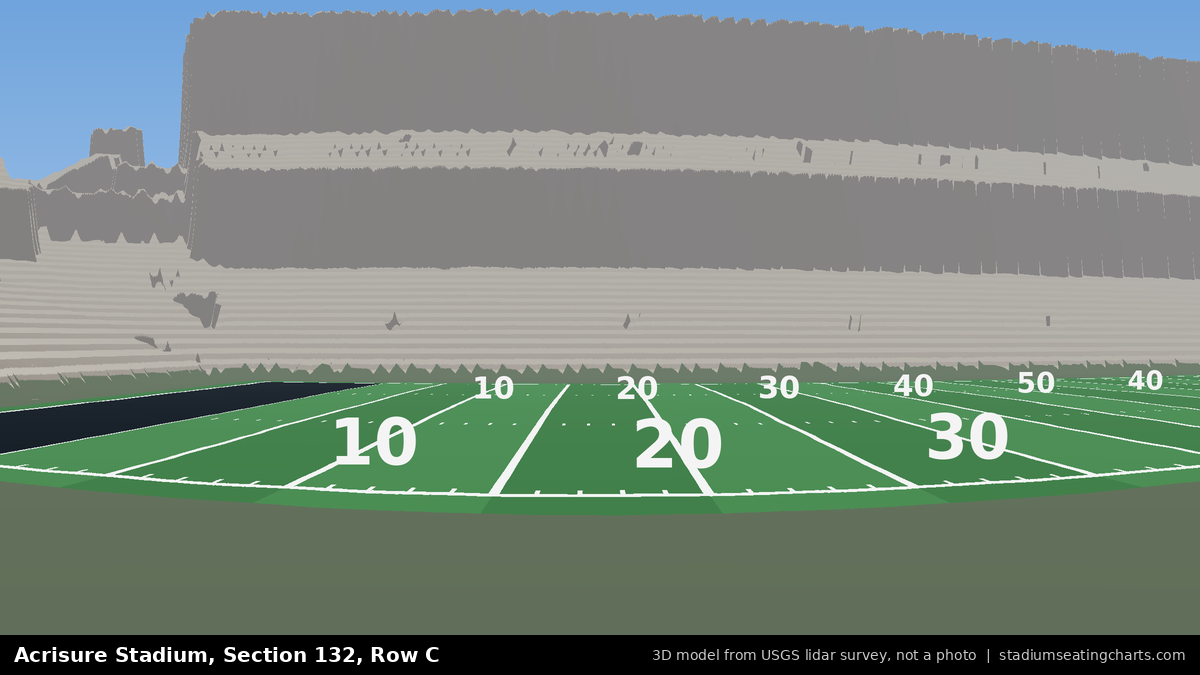 View from Acrisure Stadium Section 132, Row C, looking toward the field