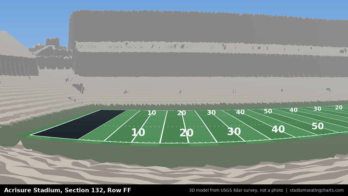 View from Acrisure Stadium Section 132, Row FF, looking toward the field